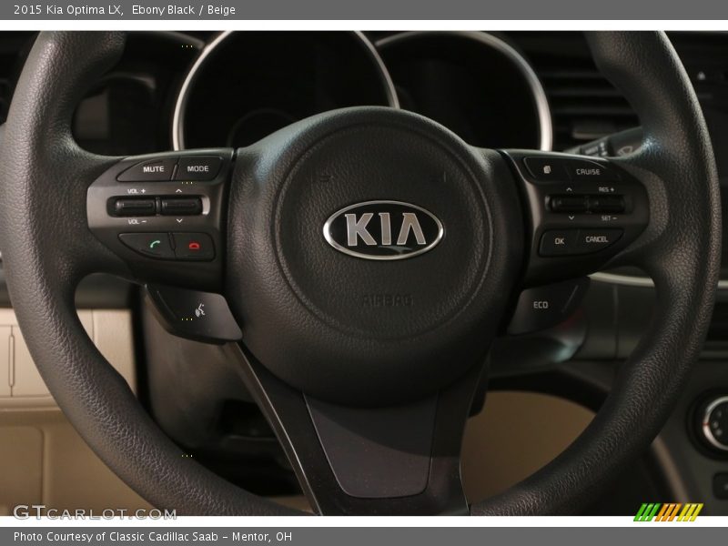 Ebony Black / Beige 2015 Kia Optima LX