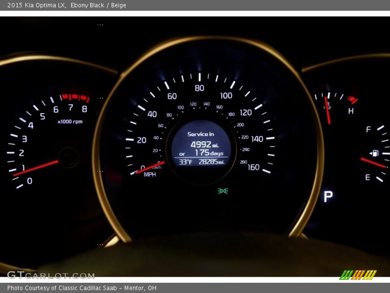Ebony Black / Beige 2015 Kia Optima LX