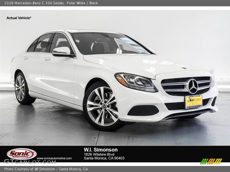 Polar White / Black 2018 Mercedes-Benz C 300 Sedan