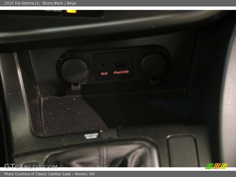Ebony Black / Beige 2015 Kia Optima LX