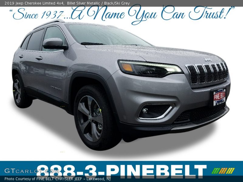 Billet Silver Metallic / Black/Ski Grey 2019 Jeep Cherokee Limited 4x4