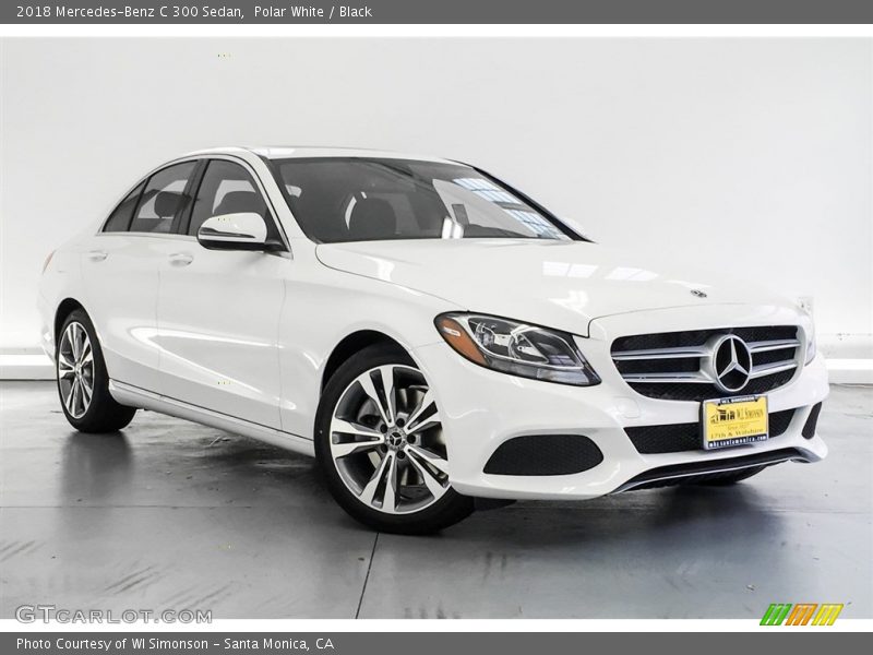 Polar White / Black 2018 Mercedes-Benz C 300 Sedan