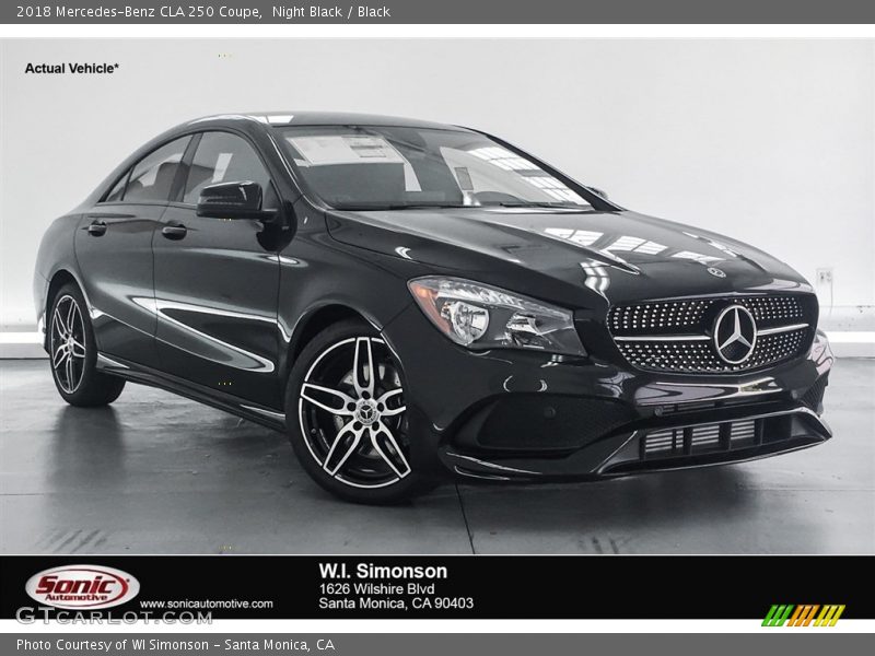 Night Black / Black 2018 Mercedes-Benz CLA 250 Coupe