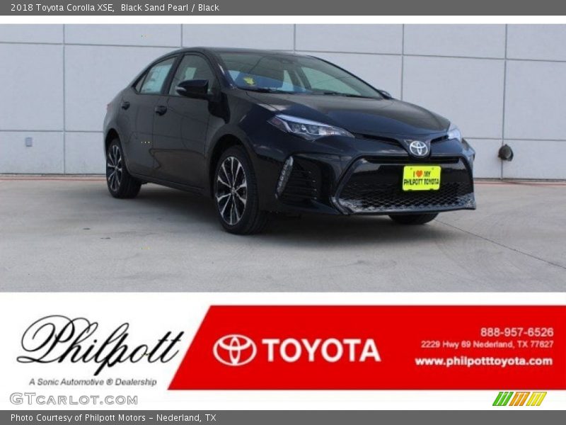 Black Sand Pearl / Black 2018 Toyota Corolla XSE