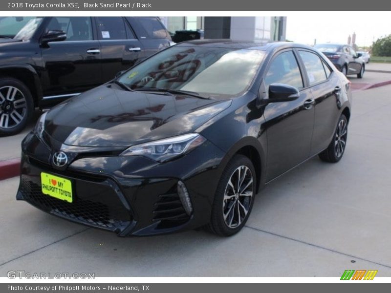 Black Sand Pearl / Black 2018 Toyota Corolla XSE