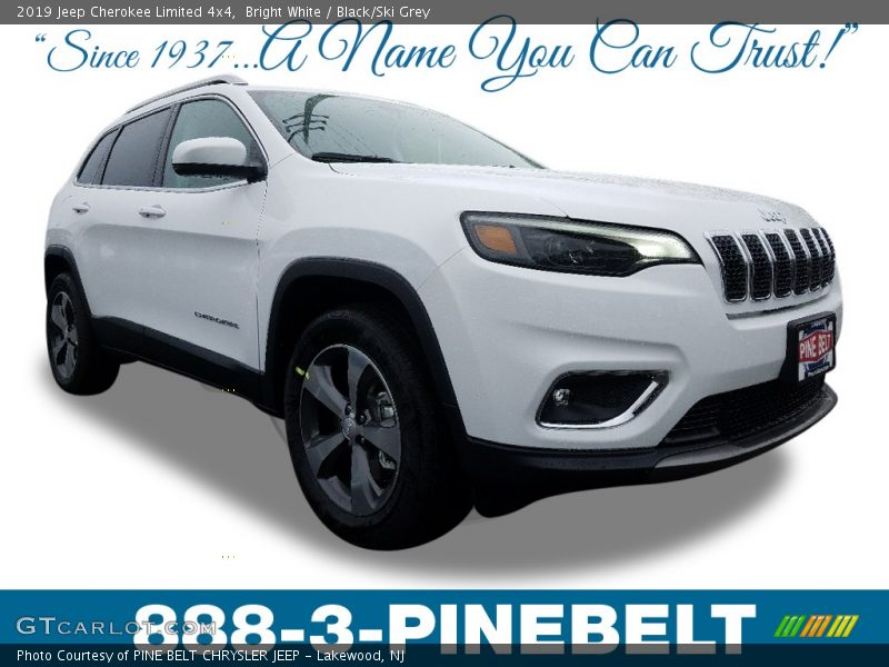 Bright White / Black/Ski Grey 2019 Jeep Cherokee Limited 4x4