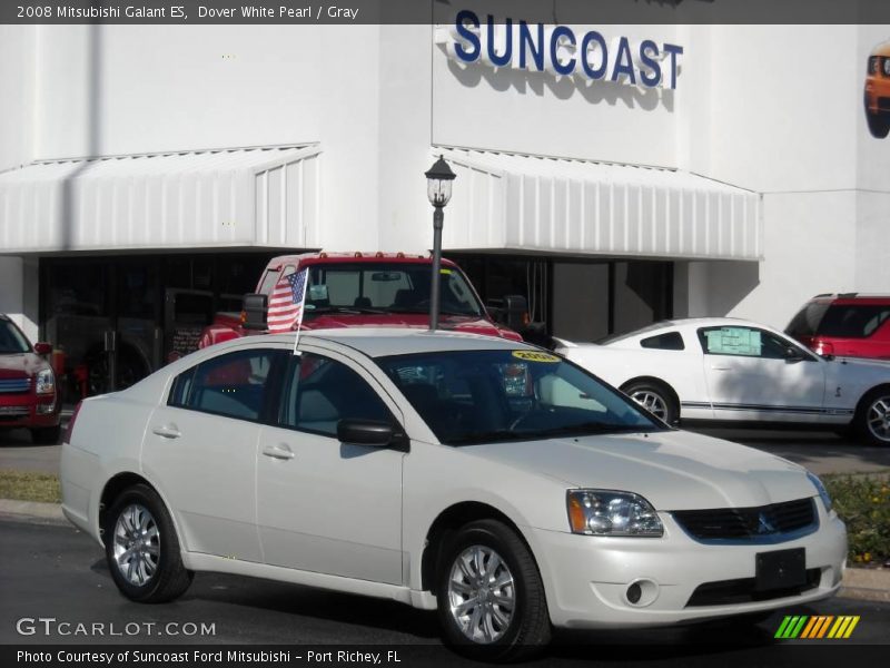 Dover White Pearl / Gray 2008 Mitsubishi Galant ES