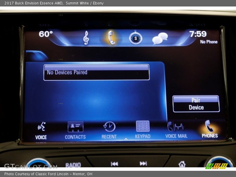 Summit White / Ebony 2017 Buick Envision Essence AWD