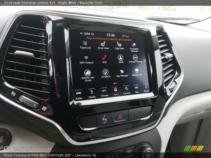 Bright White / Black/Ski Grey 2019 Jeep Cherokee Limited 4x4