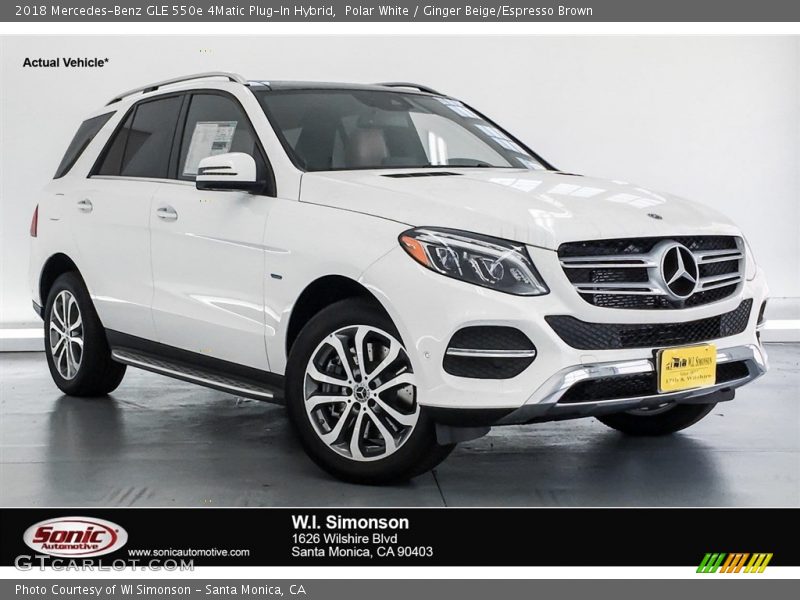 Polar White / Ginger Beige/Espresso Brown 2018 Mercedes-Benz GLE 550e 4Matic Plug-In Hybrid