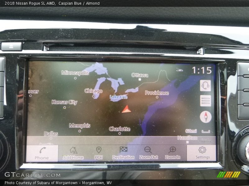Navigation of 2018 Rogue SL AWD