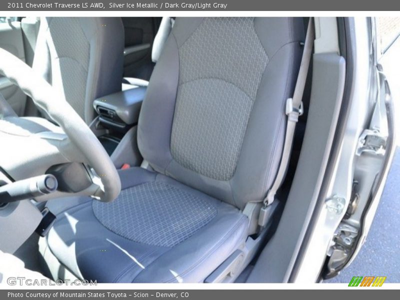 Silver Ice Metallic / Dark Gray/Light Gray 2011 Chevrolet Traverse LS AWD