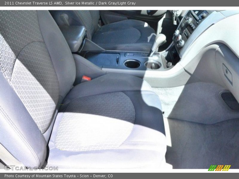 Silver Ice Metallic / Dark Gray/Light Gray 2011 Chevrolet Traverse LS AWD