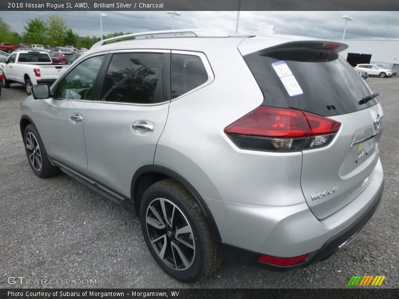Brilliant Silver / Charcoal 2018 Nissan Rogue SL AWD