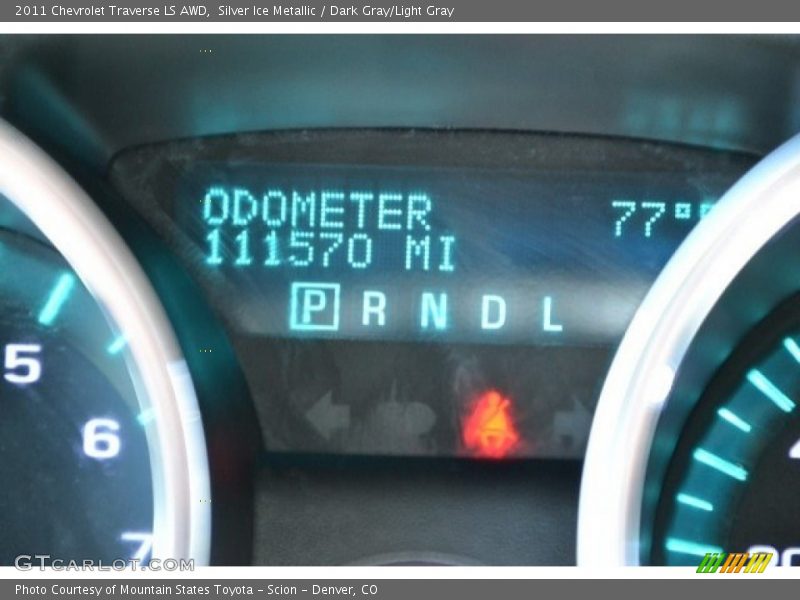 Silver Ice Metallic / Dark Gray/Light Gray 2011 Chevrolet Traverse LS AWD
