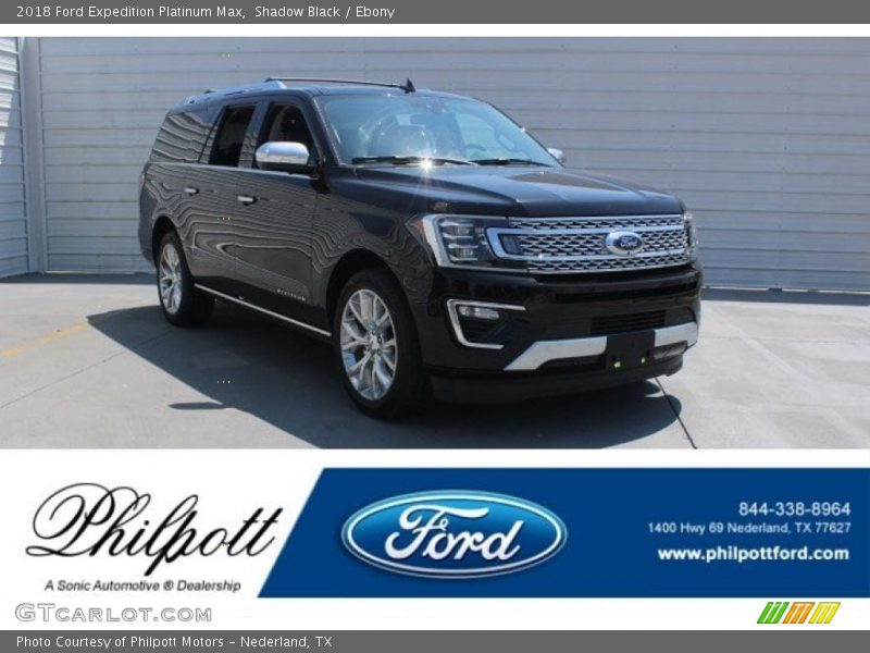Shadow Black / Ebony 2018 Ford Expedition Platinum Max