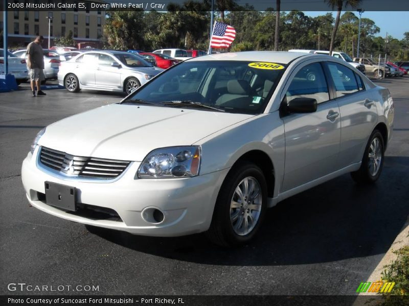 Dover White Pearl / Gray 2008 Mitsubishi Galant ES