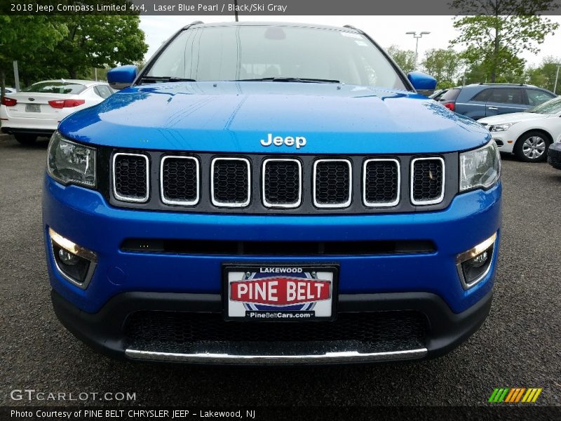 Laser Blue Pearl / Black/Ski Gray 2018 Jeep Compass Limited 4x4