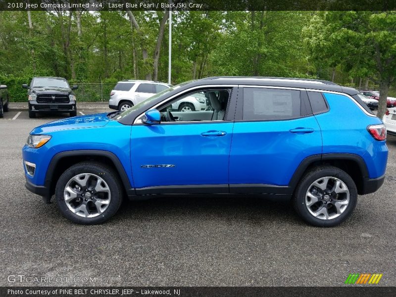 Laser Blue Pearl / Black/Ski Gray 2018 Jeep Compass Limited 4x4