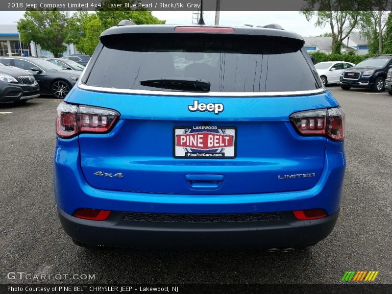 Laser Blue Pearl / Black/Ski Gray 2018 Jeep Compass Limited 4x4