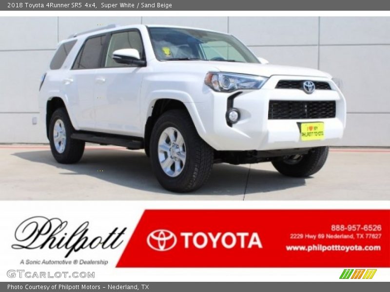 Super White / Sand Beige 2018 Toyota 4Runner SR5 4x4