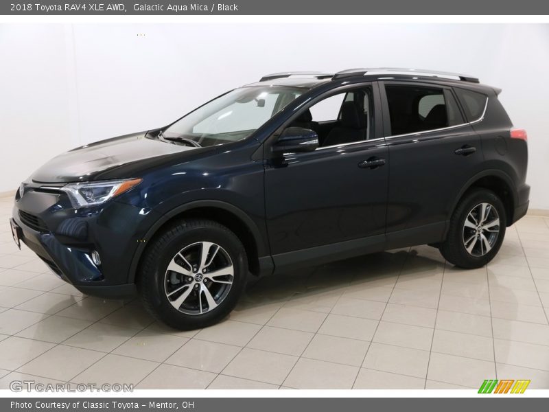 Galactic Aqua Mica / Black 2018 Toyota RAV4 XLE AWD
