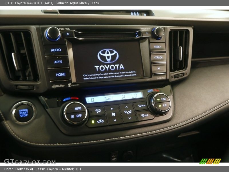 Galactic Aqua Mica / Black 2018 Toyota RAV4 XLE AWD
