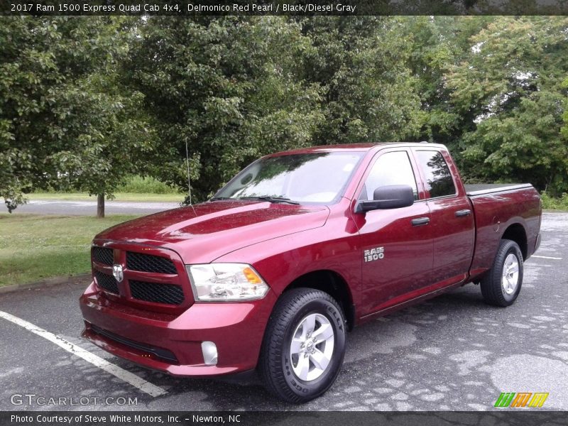 Delmonico Red Pearl / Black/Diesel Gray 2017 Ram 1500 Express Quad Cab 4x4