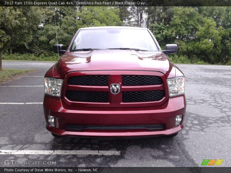 Delmonico Red Pearl / Black/Diesel Gray 2017 Ram 1500 Express Quad Cab 4x4