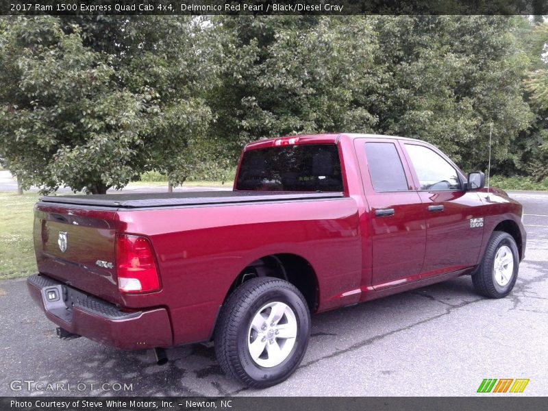 Delmonico Red Pearl / Black/Diesel Gray 2017 Ram 1500 Express Quad Cab 4x4