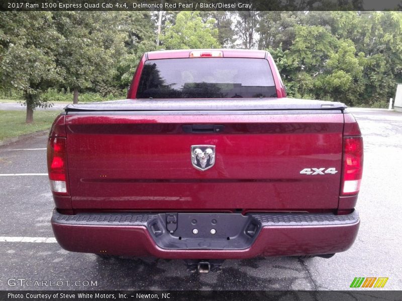 Delmonico Red Pearl / Black/Diesel Gray 2017 Ram 1500 Express Quad Cab 4x4