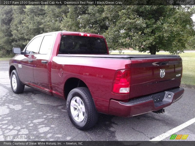 Delmonico Red Pearl / Black/Diesel Gray 2017 Ram 1500 Express Quad Cab 4x4