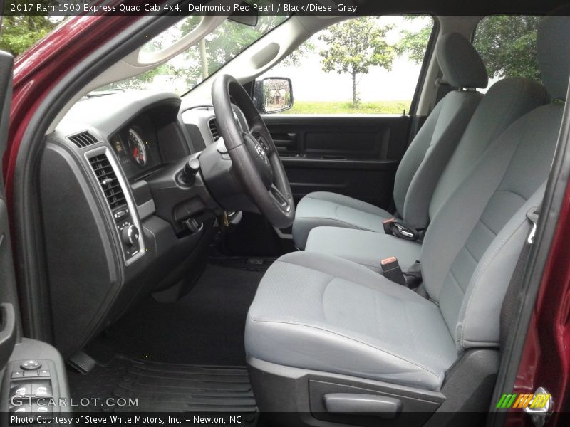 Delmonico Red Pearl / Black/Diesel Gray 2017 Ram 1500 Express Quad Cab 4x4