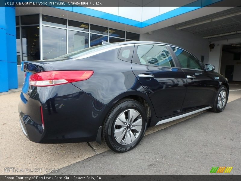 Gravity Blue / Black 2018 Kia Optima Hybrid Premium