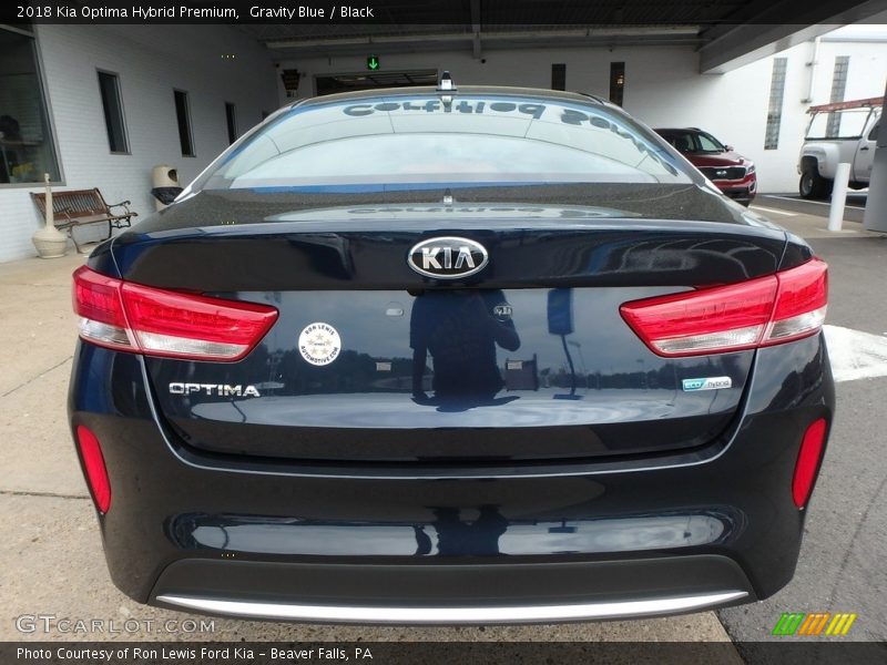 Gravity Blue / Black 2018 Kia Optima Hybrid Premium