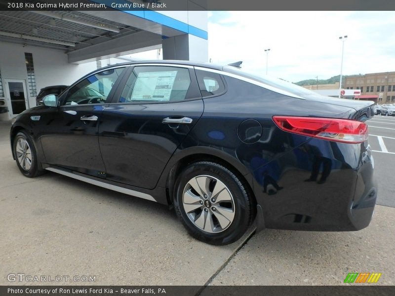 Gravity Blue / Black 2018 Kia Optima Hybrid Premium