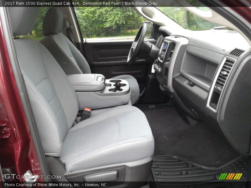 Delmonico Red Pearl / Black/Diesel Gray 2017 Ram 1500 Express Quad Cab 4x4