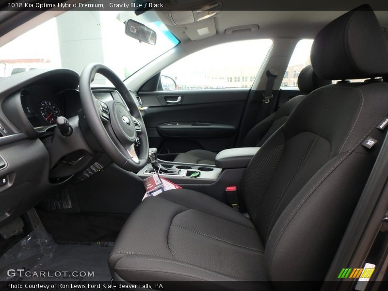 Gravity Blue / Black 2018 Kia Optima Hybrid Premium