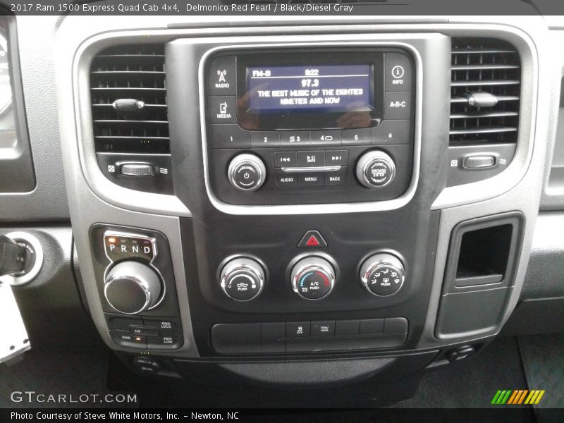 Delmonico Red Pearl / Black/Diesel Gray 2017 Ram 1500 Express Quad Cab 4x4