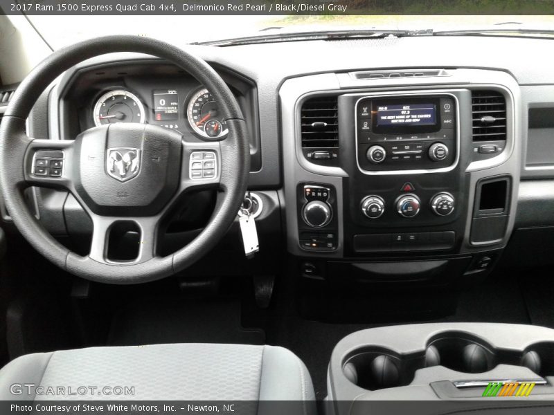 Delmonico Red Pearl / Black/Diesel Gray 2017 Ram 1500 Express Quad Cab 4x4