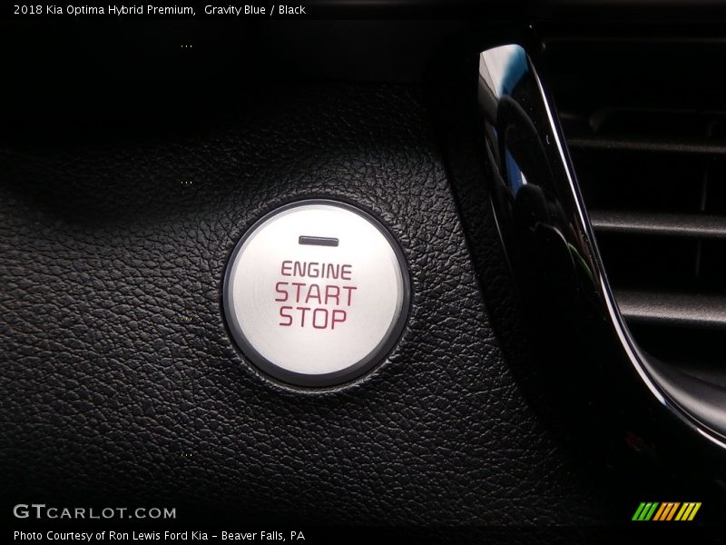 Gravity Blue / Black 2018 Kia Optima Hybrid Premium