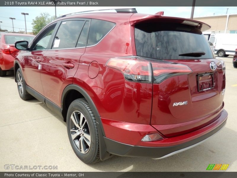 Ruby Flare Pearl / Black 2018 Toyota RAV4 XLE AWD