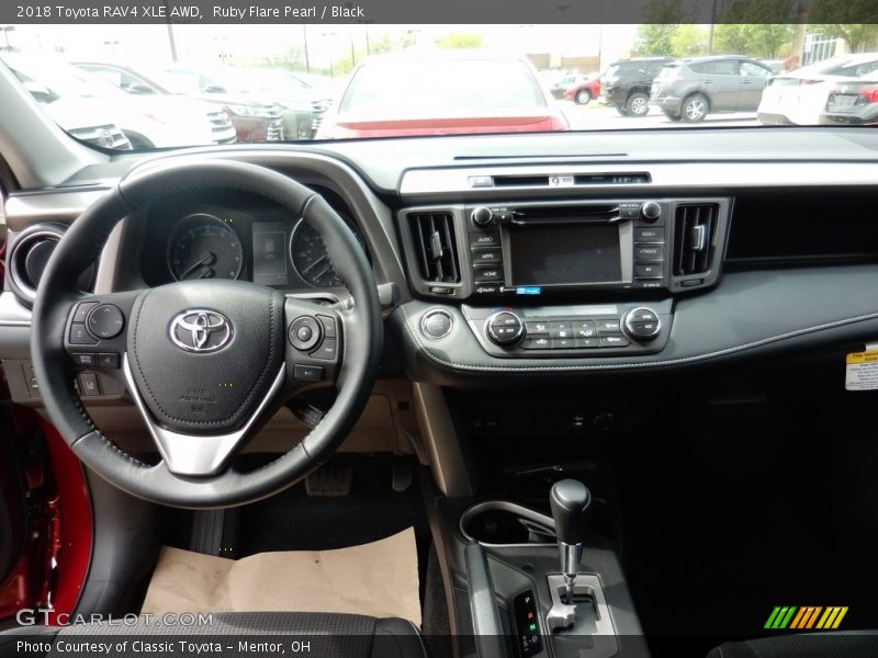 Ruby Flare Pearl / Black 2018 Toyota RAV4 XLE AWD