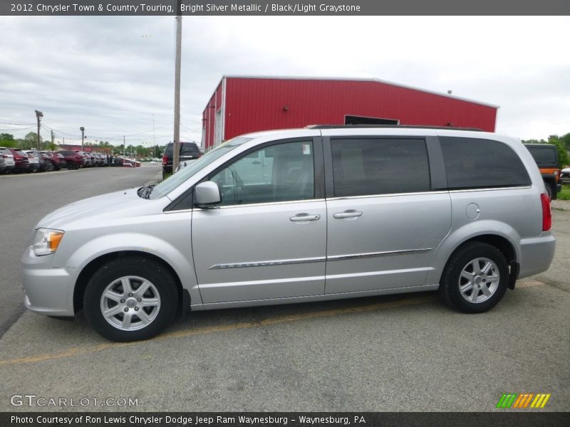 Bright Silver Metallic / Black/Light Graystone 2012 Chrysler Town & Country Touring