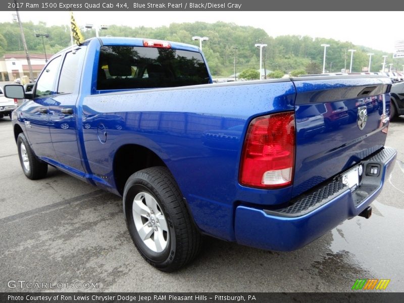 Blue Streak Pearl / Black/Diesel Gray 2017 Ram 1500 Express Quad Cab 4x4