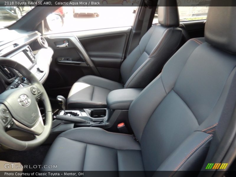 Galactic Aqua Mica / Black 2018 Toyota RAV4 SE AWD