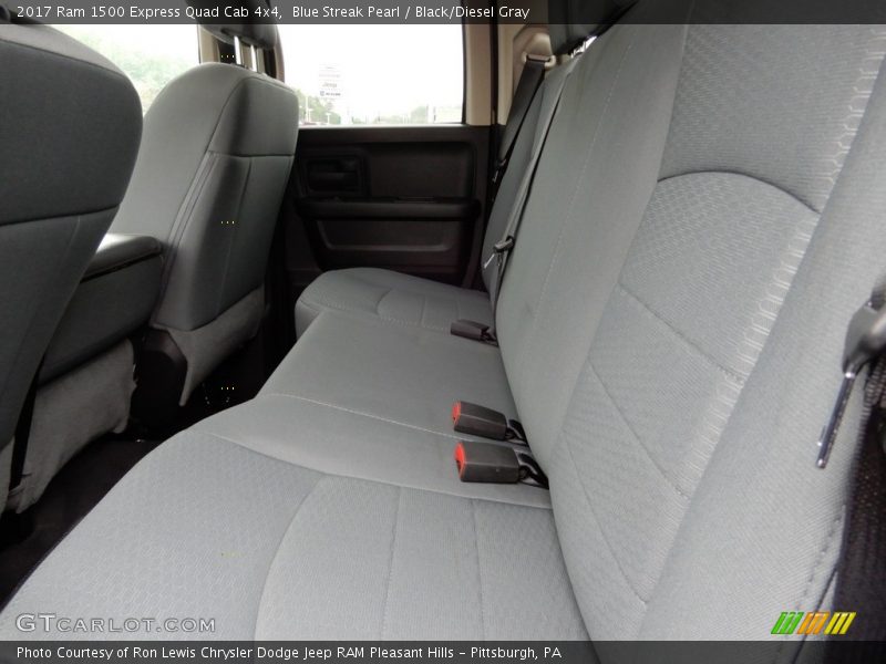 Blue Streak Pearl / Black/Diesel Gray 2017 Ram 1500 Express Quad Cab 4x4