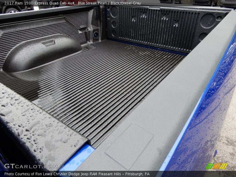 Blue Streak Pearl / Black/Diesel Gray 2017 Ram 1500 Express Quad Cab 4x4