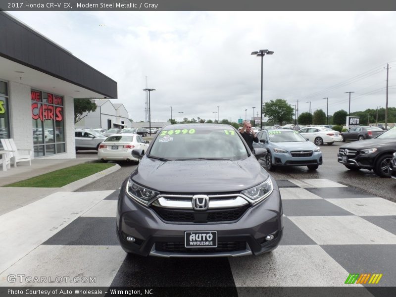 Modern Steel Metallic / Gray 2017 Honda CR-V EX