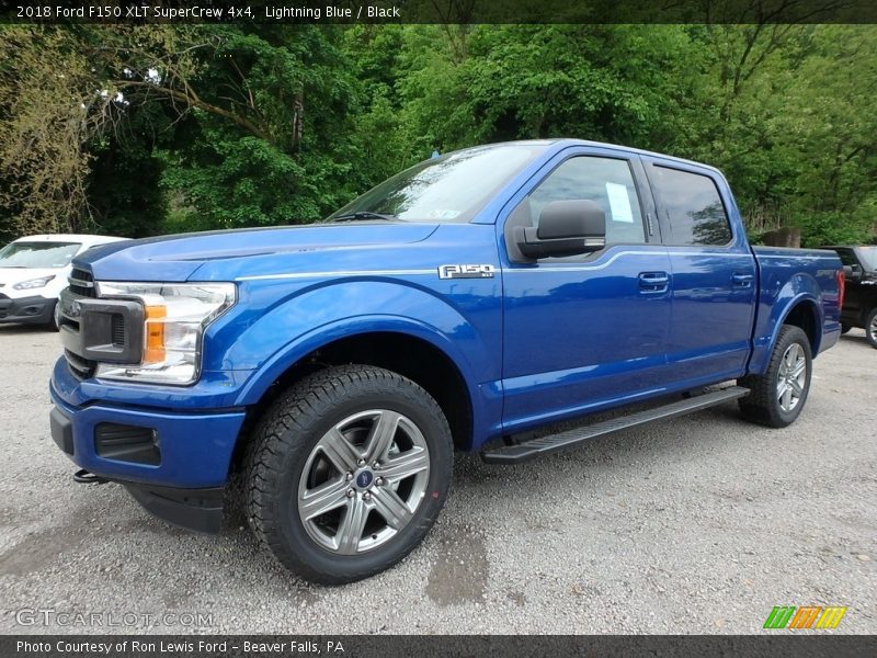 Lightning Blue / Black 2018 Ford F150 XLT SuperCrew 4x4